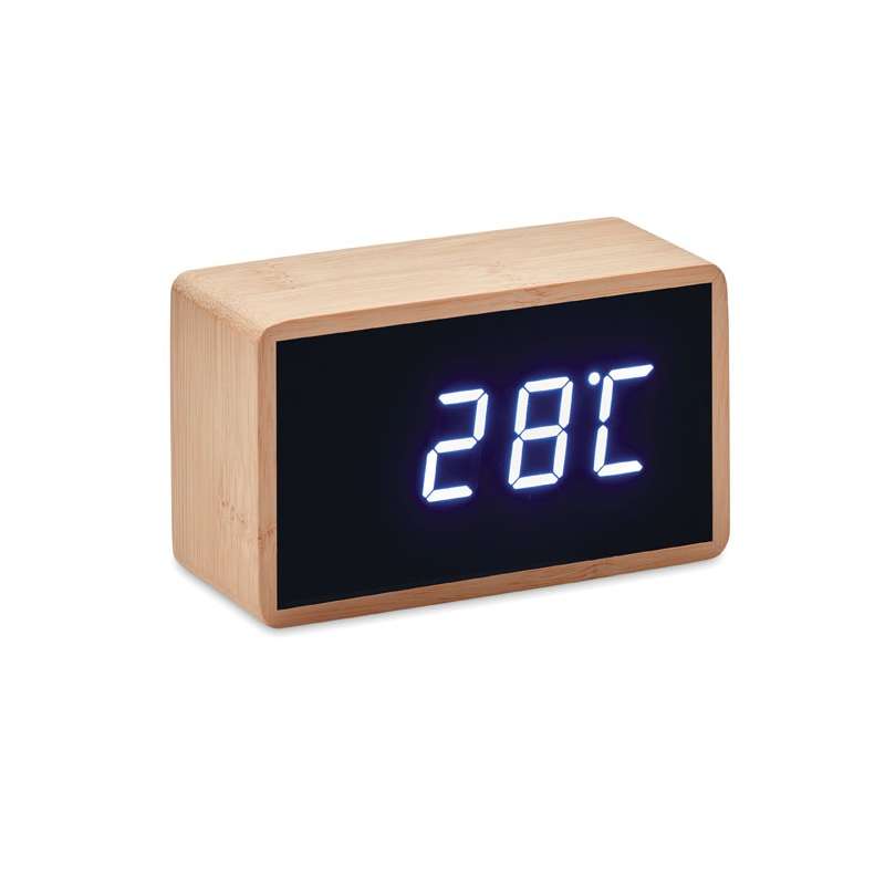 MIRI CLOCK - Réveil LED boîtier en bambou - Réveil à prix grossiste